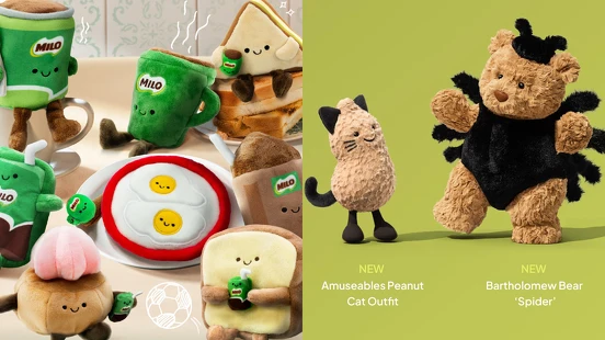 Jellycat萬聖節＆聖誕節系列！美祿聯名盲盒引爆收藏潮，花生貓、薑餅屋太欠收