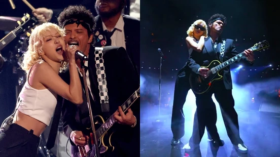 Saint Laurent配平價滑板鞋？Bruno Mars、Rosé的葛萊美〈APT.〉開場，腳上鞋款成亮點