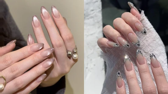 2026美甲推薦「碎鑽美甲」！4大系列、20款範本整理，低調閃耀的韓系高級感美甲