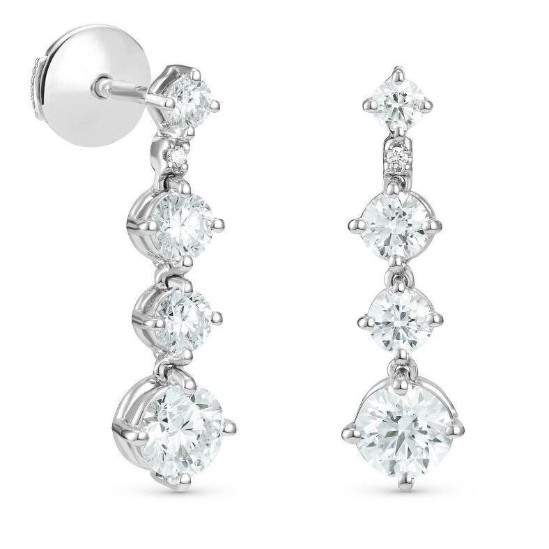 DE BEERS Arpeggia系列單行鑽石耳環 DE BEERS Arpeggia系列單行鑽石耳環