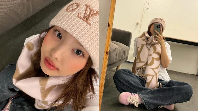 TWICE娜璉是LV品牌摯友,圍上LV Monogram的圍巾鐵定是好看。 TWICE娜璉是LV品牌摯友,圍上LV Monogram的圍巾鐵定是好看。