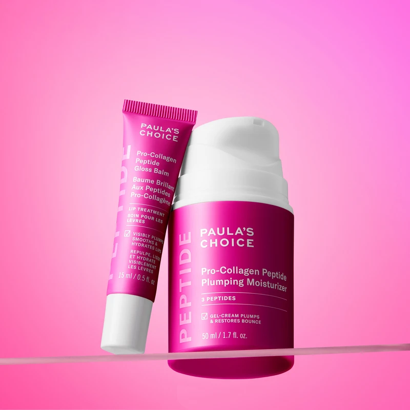 寶拉珍選高效胜肽膠原潤唇精華與高效胜肽膠原緊緻霜情境圖。 寶拉珍選高效胜肽膠原潤唇精華與高效胜肽膠原緊緻霜情境圖。