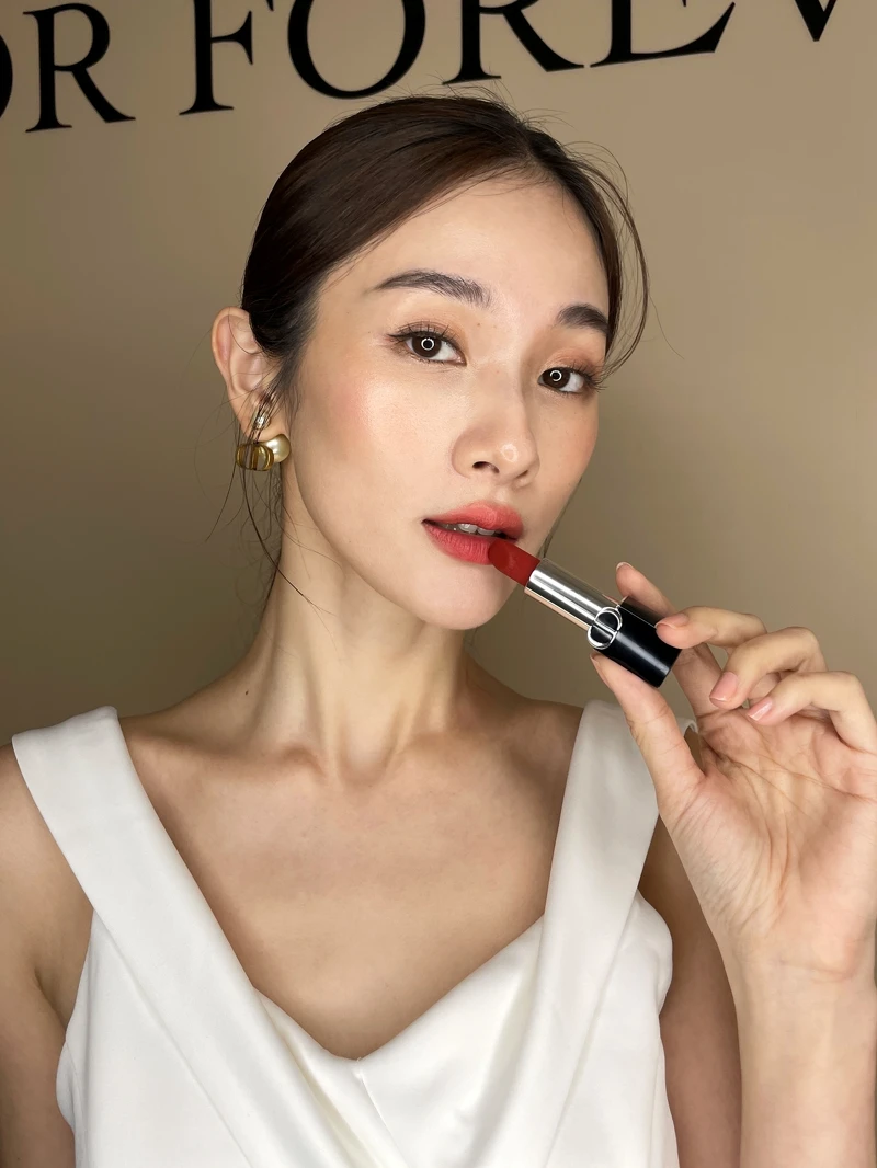 迪奧藍星柔紗唇膏 #756 MODEL實擦