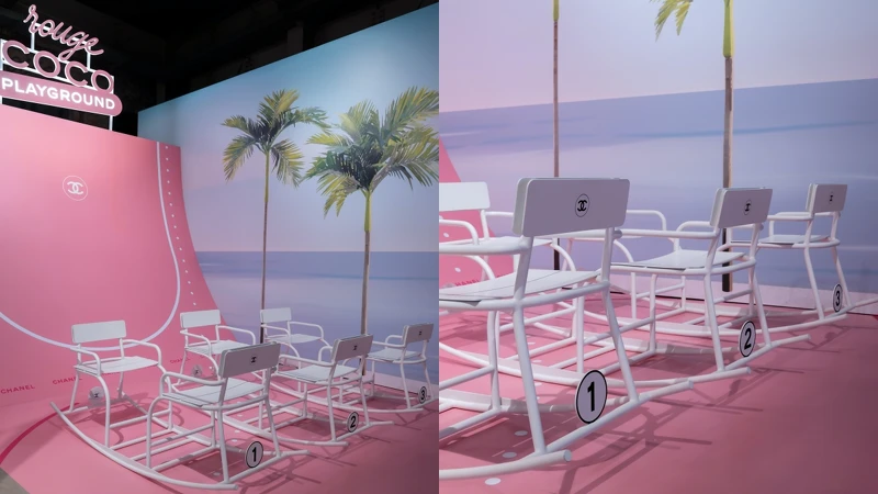 香奈兒COCO玩色遊樂園的COCO翹唇印記。 香奈兒COCO玩色遊樂園的COCO翹唇印記。