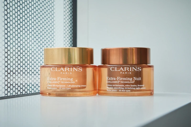 克蘭詩煥顏緊緻膠原日霜、煥顏緊緻膠原晚霜。 克蘭詩煥顏緊緻膠原日霜、煥顏緊緻膠原晚霜。