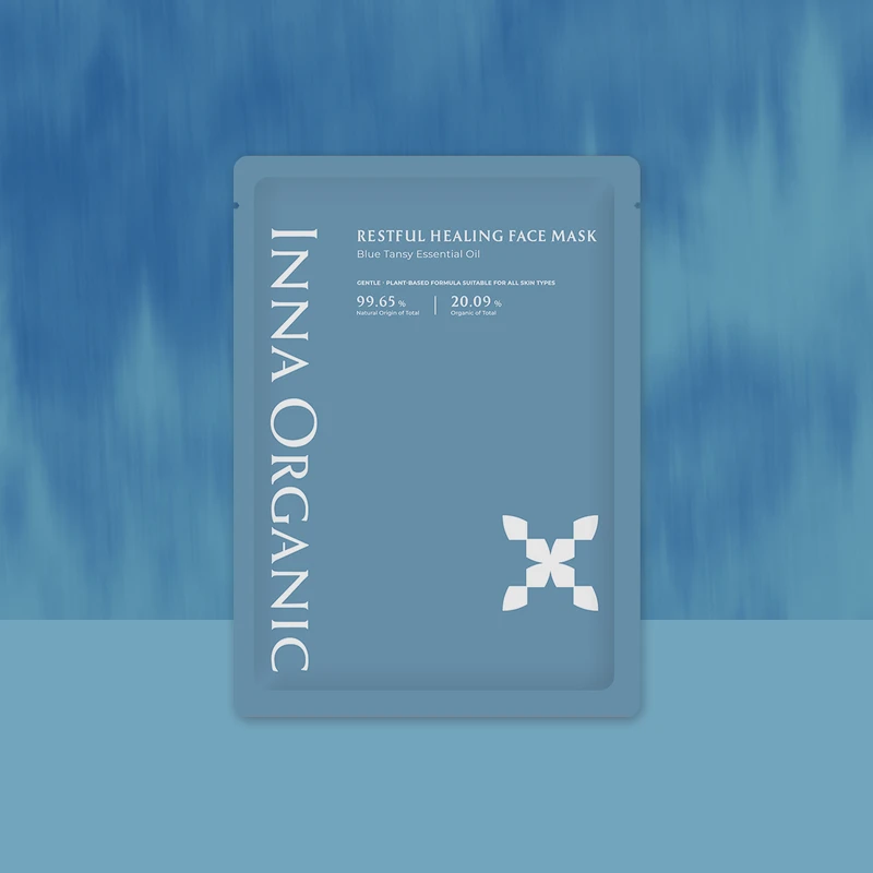 Inna Organic童顏有機藍艾菊舒眠修護精油面膜一片23ml，NT240