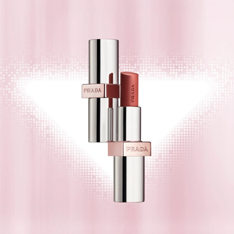 PRADA原生稜光水唇膏形象圖。