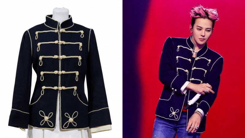 GD不愧是最會穿香奈兒的男人，連典藏的經典軍裝式外套也能輕鬆駕馭。