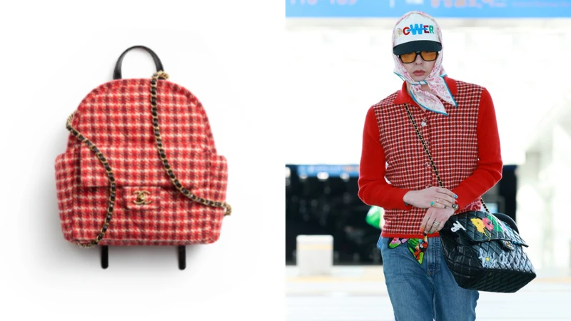 GD出發香港參加Chanel大秀，展現「絲巾+帽子」的造型公式，讓不少人聯想到鄉村中的採茶婆婆、或是上了年紀的奶奶，但在GD的展現下，這個「奶奶風格」穿搭可是當下火紅潮流的翹楚呢。