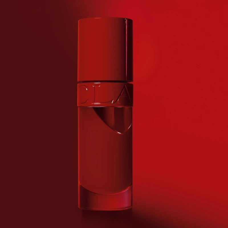 克蘭詩彈潤植萃美唇油#54經典紅產品主視覺。