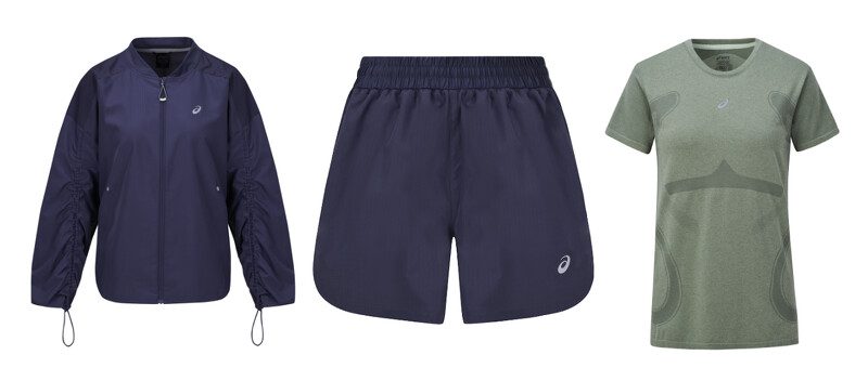 ACTIBREEZE系列 藍色平織外套,NT2,880;4吋短褲,NT1,680,軍綠色短袖上衣,NT$ 1,580。 ACTIBREEZE系列 藍色平織外套,NT2,880;4吋短褲,NT1,680,軍綠色短袖上衣,NT$ 1,580。