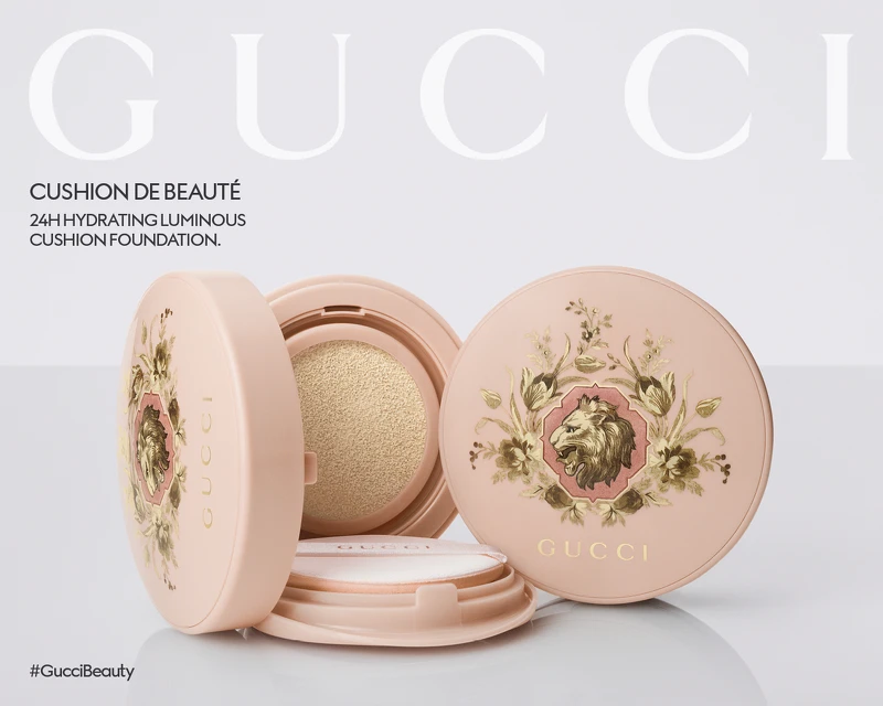 GUCCI絲潤氣墊粉餅SPF 20/PA++(共8色),NT2,900 GUCCI絲潤氣墊粉餅SPF 20/PA++(共8色),NT2,900