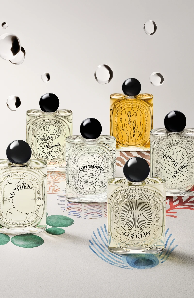 Diptyque Les Essences de Diptyque淡香精系列形象圖。 Diptyque Les Essences de Diptyque淡香精系列形象圖。
