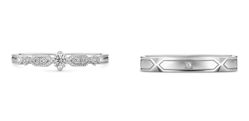 圖說:Celestelle結婚對戒,鉑金及鑽石 圖說:Celestelle結婚對戒,鉑金及鑽石