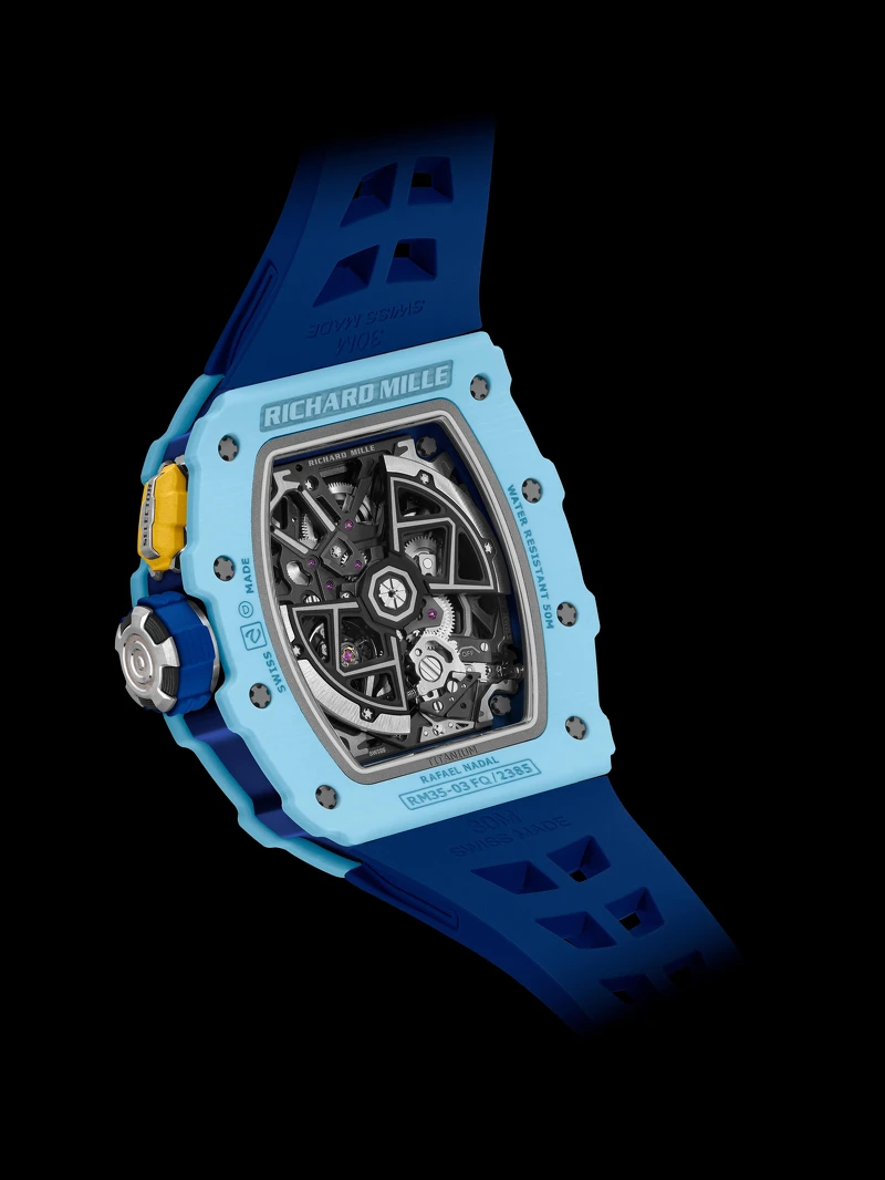 RM 35-03淡藍色Quartz TPT®石英纖維錶殼