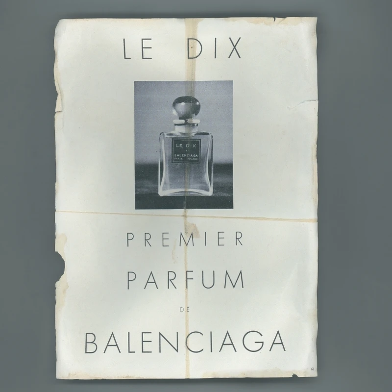 Balenciaga巴黎世家在1947年推出品牌首款香水Le Dix。 Balenciaga巴黎世家在1947年推出品牌首款香水Le Dix。