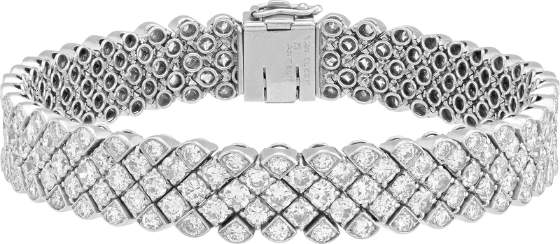 (本次來台作品) Ruban手鐲,1960年_鉑金、鑽石