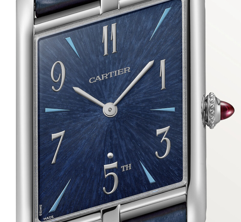 Tank Asymétrique腕錶，卡地亞1917 MC型工作坊精製手動上鍊機械機芯