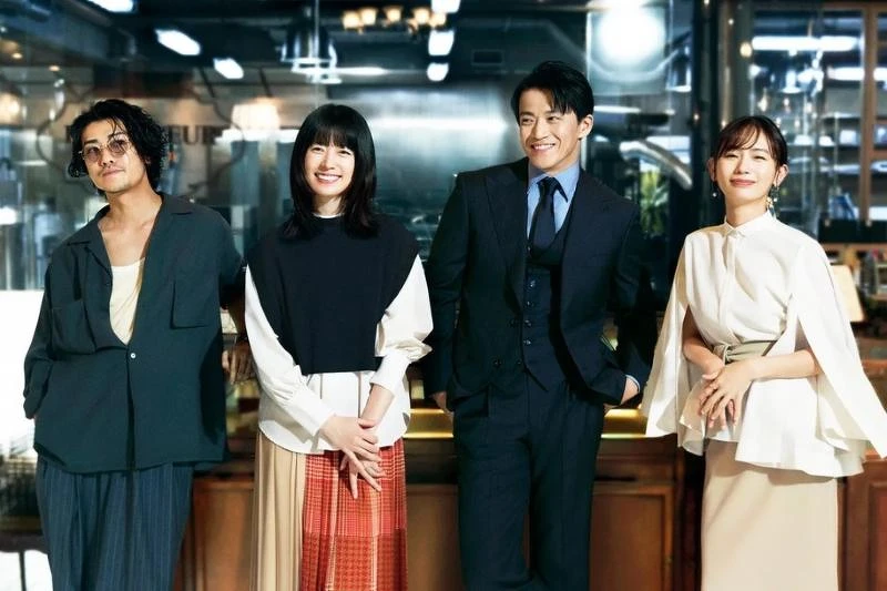 Netflix《浪漫匿名者》(左起) 赤西仁 韓孝周 小栗旬 中村友理