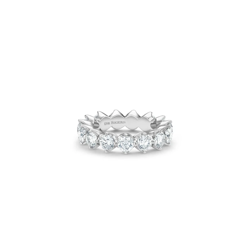 De Beers Allegria Eternity 圓形明亮式鑽石全鑲鑽戒指_NT$ 780,000
