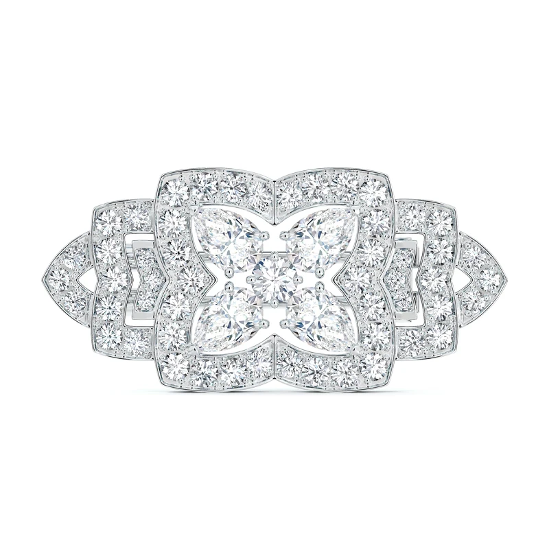 De Beers Enchanted Lotus 高級珠寶鑽石胸針_訂價約 NT$ 1,700,000