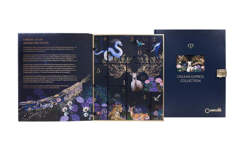 2025肌膚之鑰 奇幻列車倒數日曆外觀。 2025肌膚之鑰 奇幻列車倒數日曆外觀。