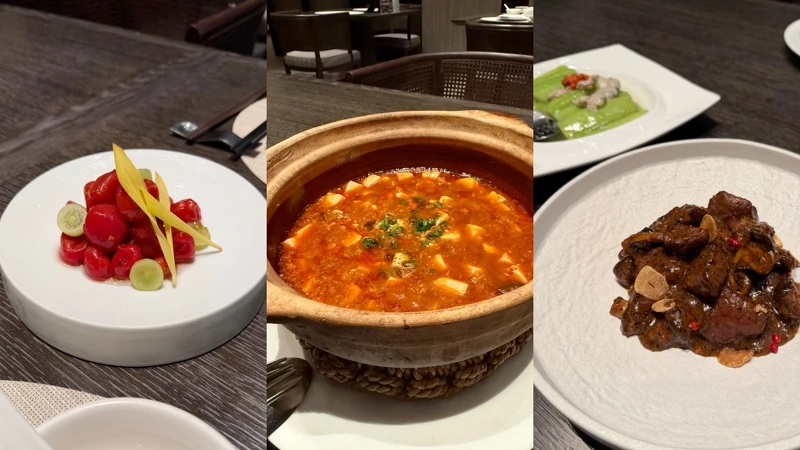 宜蘭礁溪寒沐酒店的中餐廳菜色。 宜蘭礁溪寒沐酒店的中餐廳菜色。