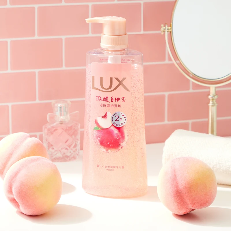 LUX麗仕小氣泡爽膚沐浴露-微醺白桃香700g,NT309 LUX麗仕小氣泡爽膚沐浴露-微醺白桃香700g,NT309