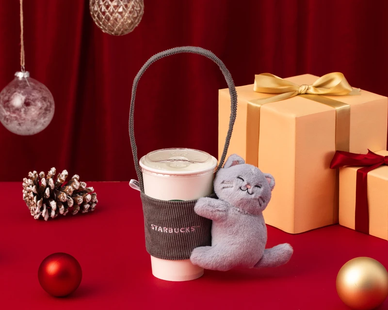 星巴克「抱抱灰貓咪單杯提袋」 星巴克「抱抱灰貓咪單杯提袋」