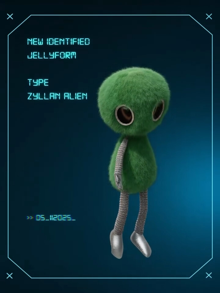 Jellycat首尔限时快闪店的Zyllan Alien(图片来源/Jellycat官网) Jellycat首尔限时快闪店的Zyllan Alien(图片来源/Jellycat官网)