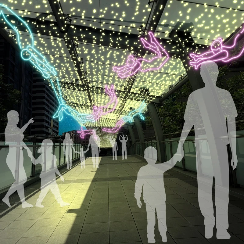 2025新北耶誕城 華麗空中飛人 天橋燈飾 2025新北耶誕城 華麗空中飛人 天橋燈飾