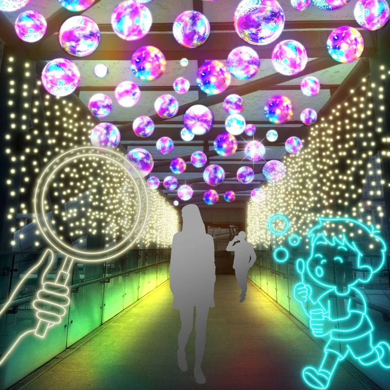 2025新北耶誕城 歡樂童心泡泡 天橋燈飾 2025新北耶誕城 歡樂童心泡泡 天橋燈飾