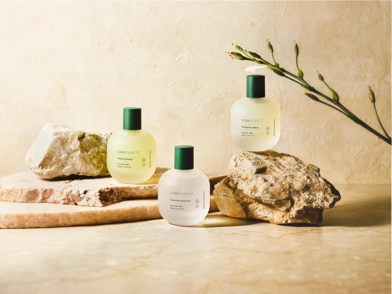 SINN PURETÉ心樸優Mindful Fragrance無酒精正念香氛系列形象圖。 SINN PURETÉ心樸優Mindful Fragrance無酒精正念香氛系列形象圖。