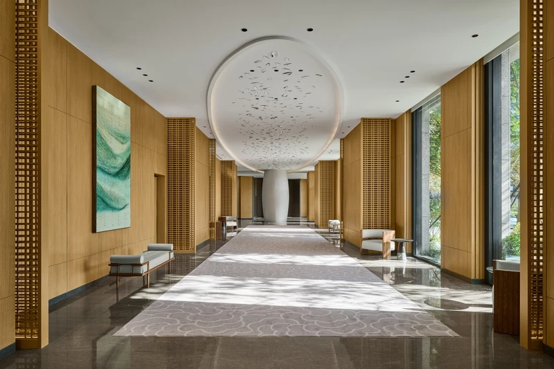 別館宴會廳的走廊。 別館宴會廳的走廊。