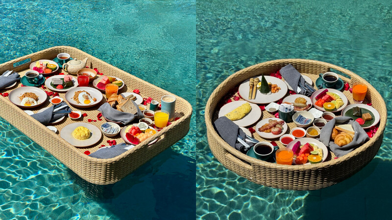 Umana Bali漂浮早餐