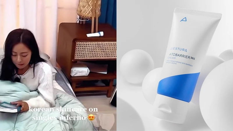 申瑟琪在錄《單身即地獄2》時被發現床頭櫃上放著AESTURA的每日保濕柔護屏障修護霜。 申瑟琪在錄《單身即地獄2》時被發現床頭櫃上放著AESTURA的每日保濕柔護屏障修護霜。