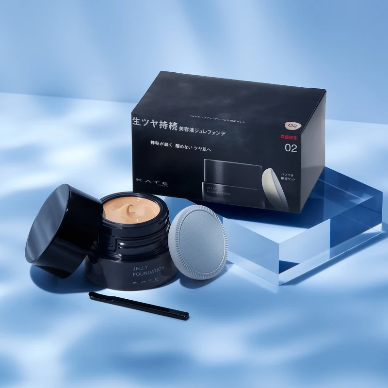 KATE 月光之水母底妝系列凝光粉霜限定組(內含凝光粉霜01或02，還有凝光粉霜專用粉撲)，NT680