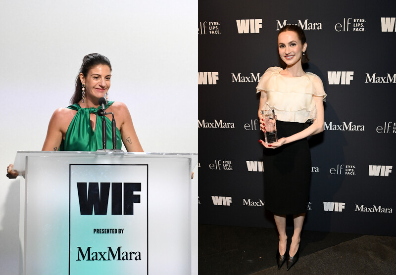 Maria Giulia Prezioso Maramotti向Maude Apatow頒發2025年WIF Max Mara未來之星獎®。