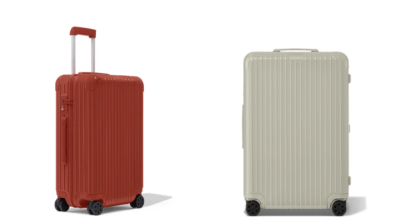 Check-in M Terracotta 赤陶色行李箱(建議售價 NT$ 35,200)、Check-in L Clay 灰礫色行李箱(建議售價 NT$ 38,200)。
