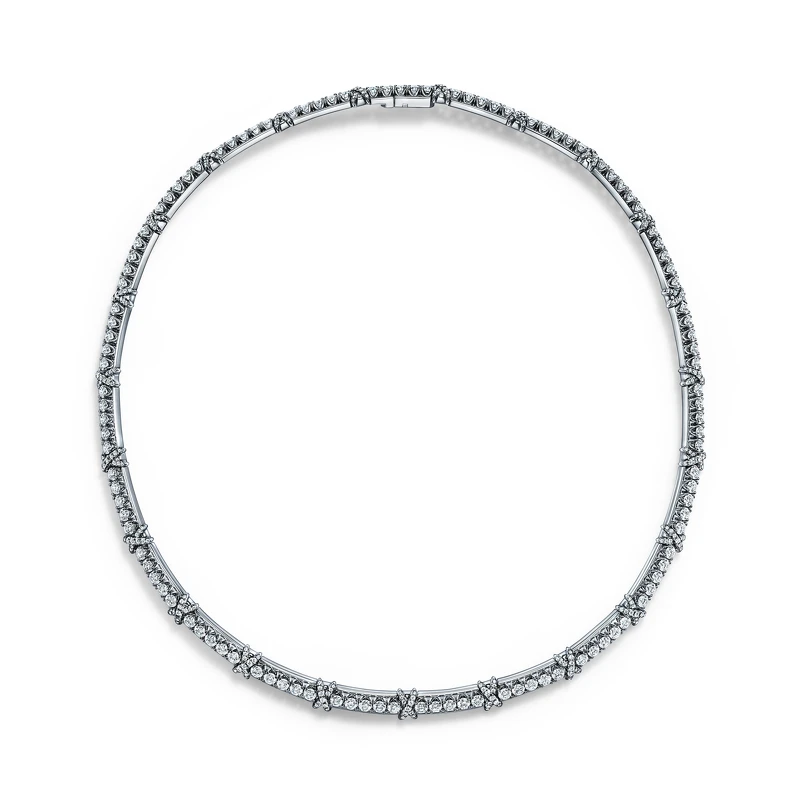 Sixteen Stone by Tiffany鉑金鋪鑲鑽石項鍊 