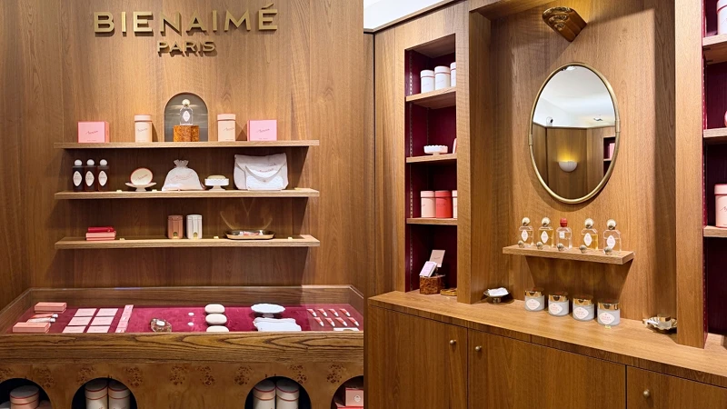 Bienaimé全球第二家專賣店就在台北新光三越百貨南西店二樓。 Bienaimé全球第二家專賣店就在台北新光三越百貨南西店二樓。