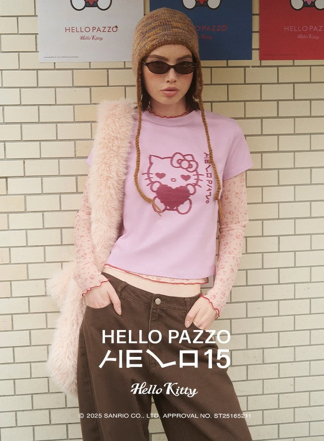 HELLO KITTY 復古感愛心短袖上衣 NT.690 HELLO KITTY 復古感愛心短袖上衣 NT.690