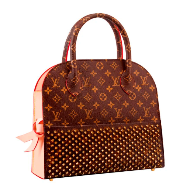 Christian Louboutin and Louis Vuitton Shopping Bag_face