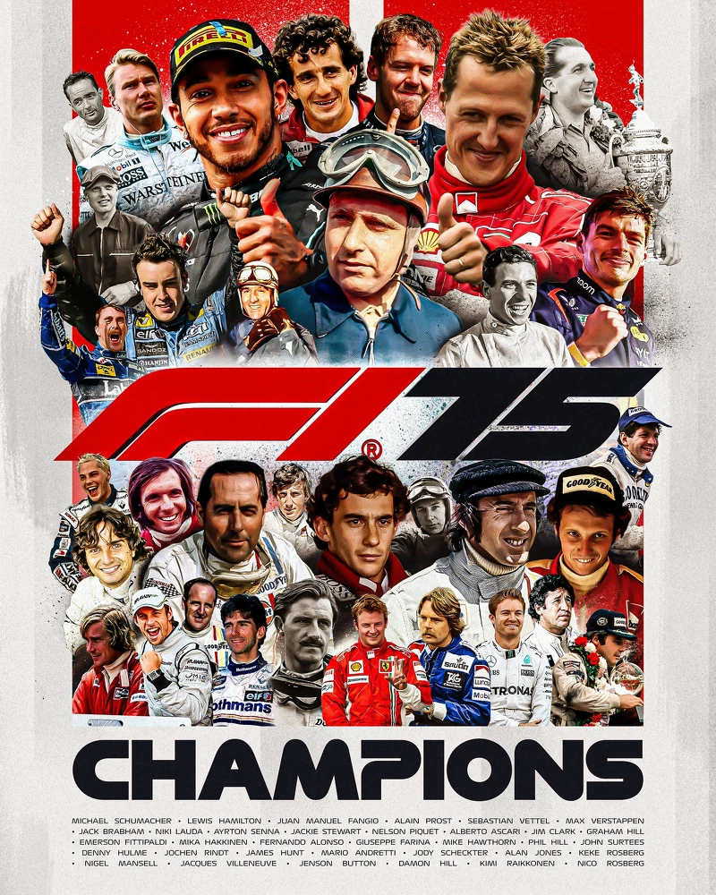 F1 史上的冠軍車手們。