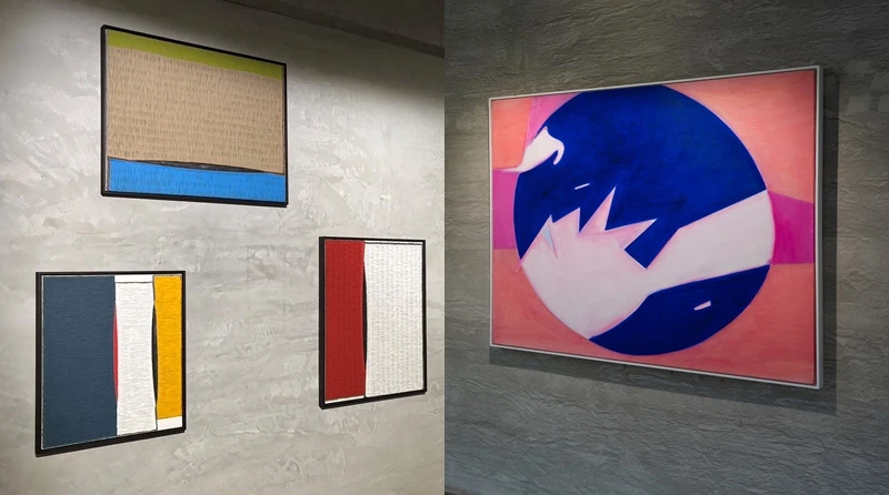 對看兩位藝術家作品,霍剛(右側)、權純益(左側)。 © 金馬賓館當代美術館 ALIEN Art Centre 對看兩位藝術家作品,霍剛(右側)、權純益(左側)。 © 金馬賓館當代美術館 ALIEN Art Centre