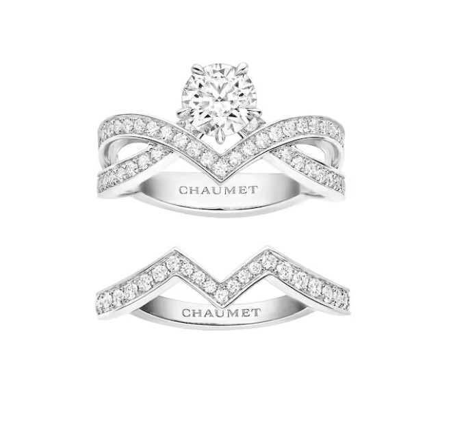 求婚鑽戒推薦品牌：Chaumet（可搭配同系列線戒）
