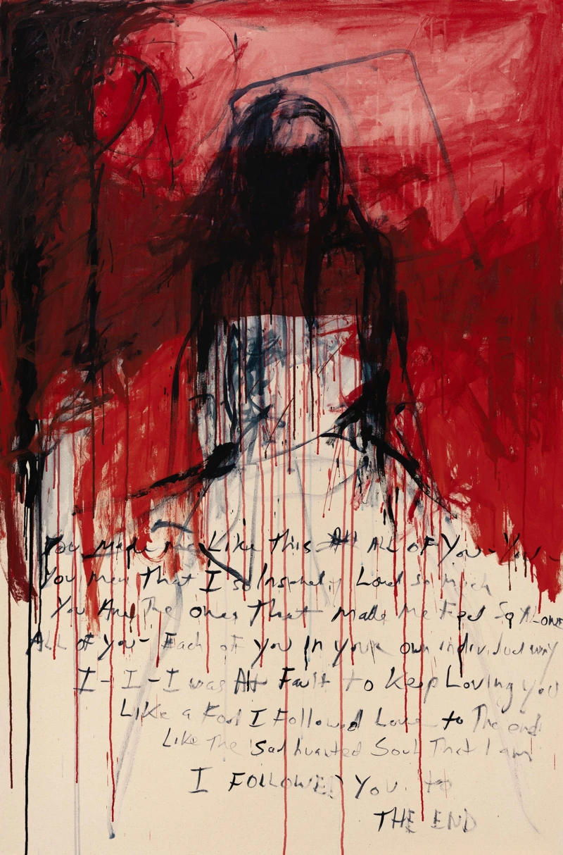 Tracey Emin, I followed you to the end 2024. Yale Centre for British Art. © Tracey Emin.