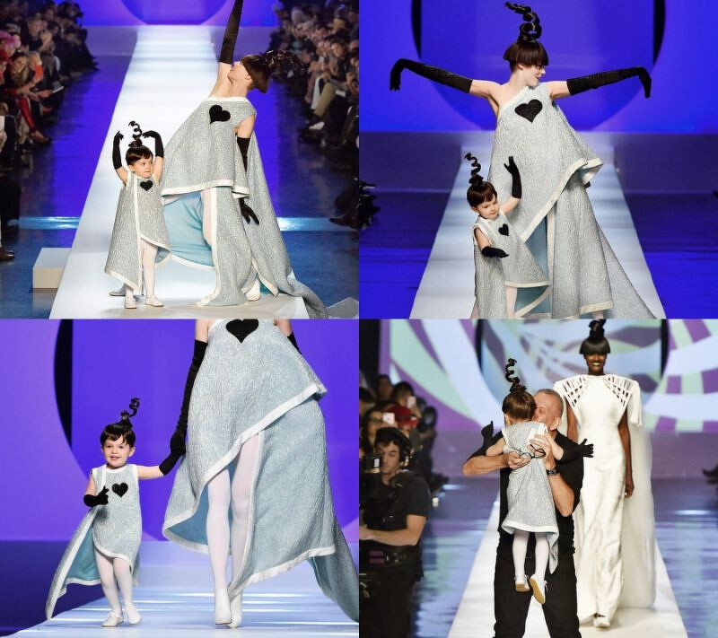 Jean Paul Gaultier 2018 高訂秀 Coco Rocha 與她的女兒 Ioni 一同走上伸展台 Jean Paul Gaultier 2018 高訂秀 Coco Rocha 與她的女兒 Ioni 一同走上伸展台
