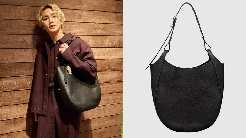 Le Foulonné半月形單肩包，NT$31,400。