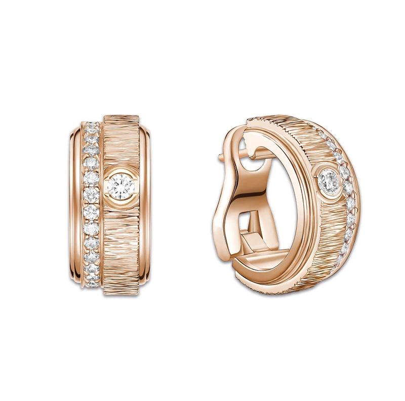 【新作】Possession系列18K玫瑰金宮廷式雕刻飾紋鑽石耳環,建議售價約$331,000_PGG38PW900